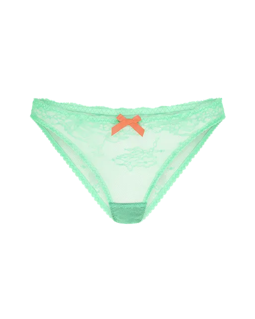 Isedora Full Brief Green/Neon Orange | Agent Provocateur