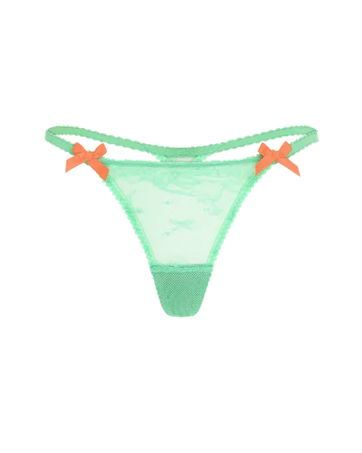 Isedora Thong Green/Neon Orange | Agent Provocateur
