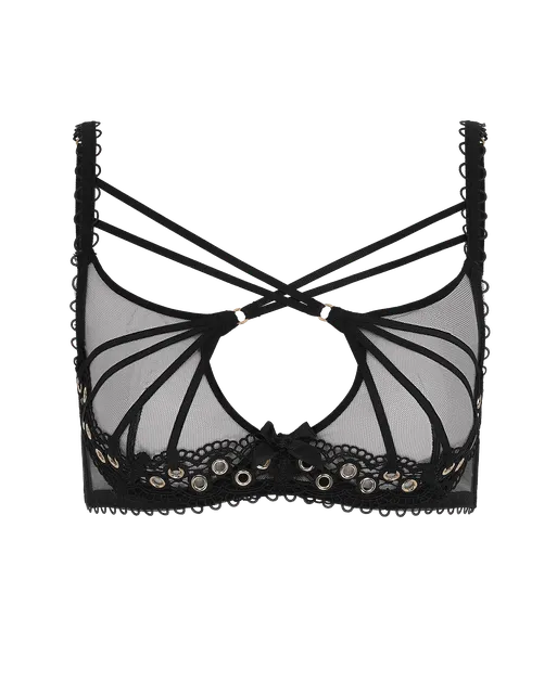 Doretta Plunge Underwired Bra Black | Agent Provocateur