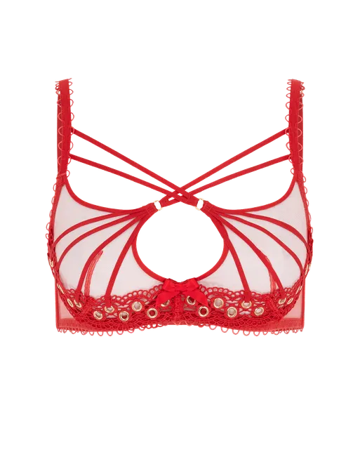 Doretta Plunge Underwired Bra Red | Agent Provocateur