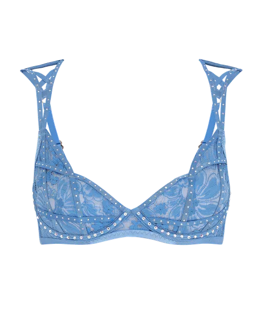 Dianah Plunge Underwired Bra Blue | Agent Provocateur