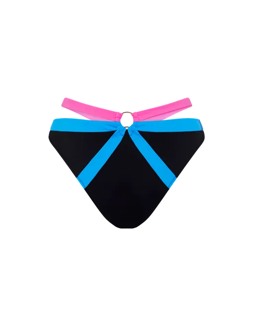 Imizia Bikini Bottom Black/Blue/Pink | Agent Provocateur