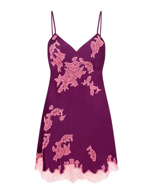 Christi Short Slip Plum/Baby Pink | Agent Provocateur