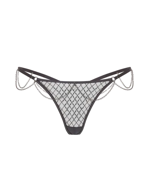 Chrystelle Trixie Thong Silver | Agent Provocateur