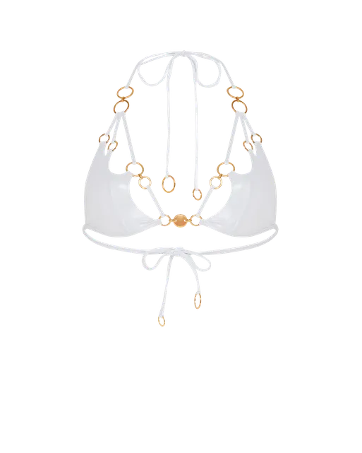 Davine Bikini Top Silver/Gold | Agent Provocateur