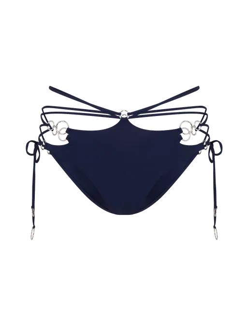 Davine Bikini Bottom Navy/Silver | Agent Provocateur