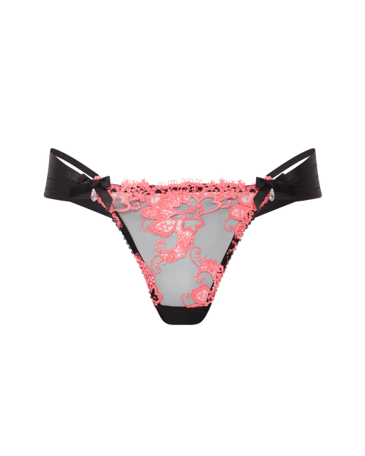 Dioni Thong Black/Neon Pink | Agent Provocateur
