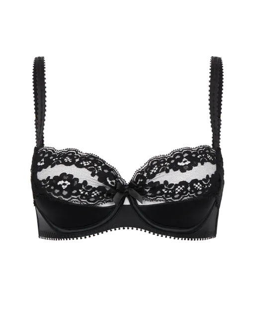 Lacy Balconette Underwired Bra Black | Agent Provocateur