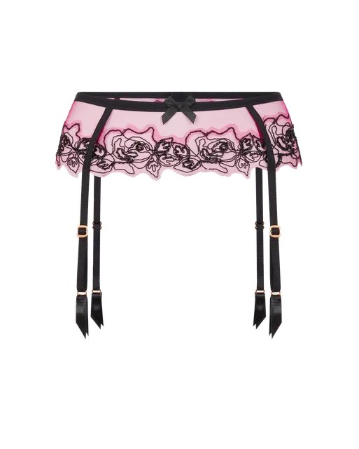 Lindie Suspender  Fuchsia/Black | Agent Provocateur