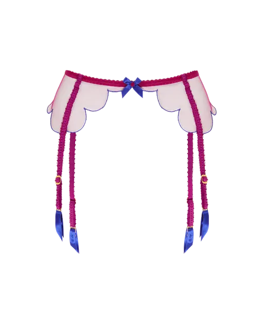 Lorna Suspender Dark Pink/Cobalt | Agent Provocateur