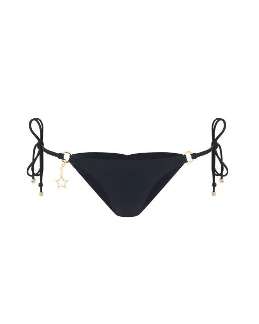 Malisa Tie-Side Bikini Bottom Black/Gold | Agent Provocateur