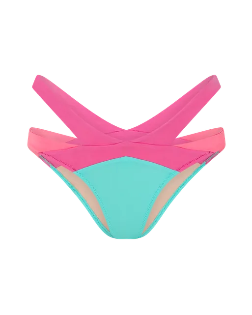 Mazzy Bikini Bottom Mint/Pink | Agent Provocateur