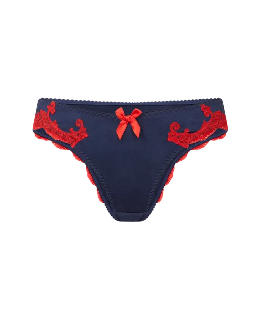 Molly Brazillian Brief  Navy/Red | Agent Provocateur