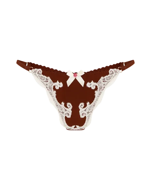 Molly Thong Brown/Ivory | Agent Provocateur