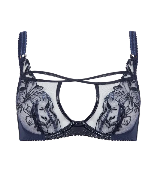 Ozella Plunge Underwired Bra Navy | Agent Provocateur