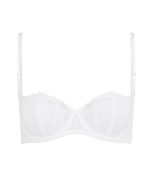 Rozlyn Balconette Underwired Bra White | Agent Provocateur