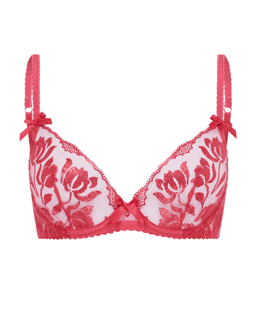 Sparkle Plunge Underwired Bra Hot Pink | Agent Provocateur