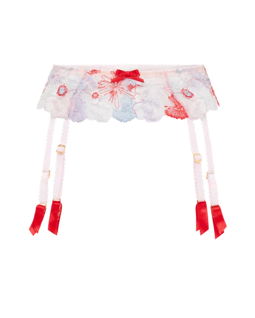 Zuri Suspender Red/Blue/Sand | Agent Provocateur