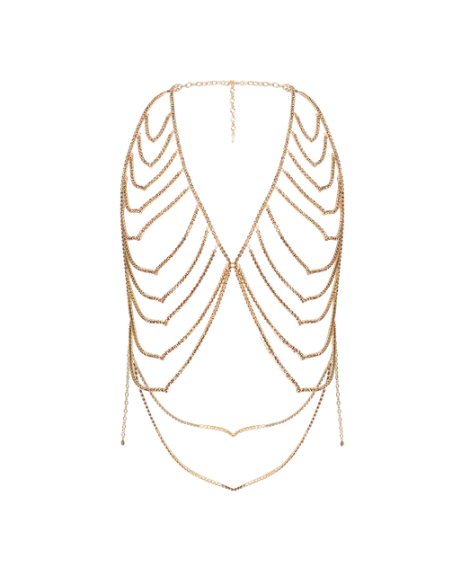 Elliote Chain Bra Gold/Topaz | Agent Provocateur