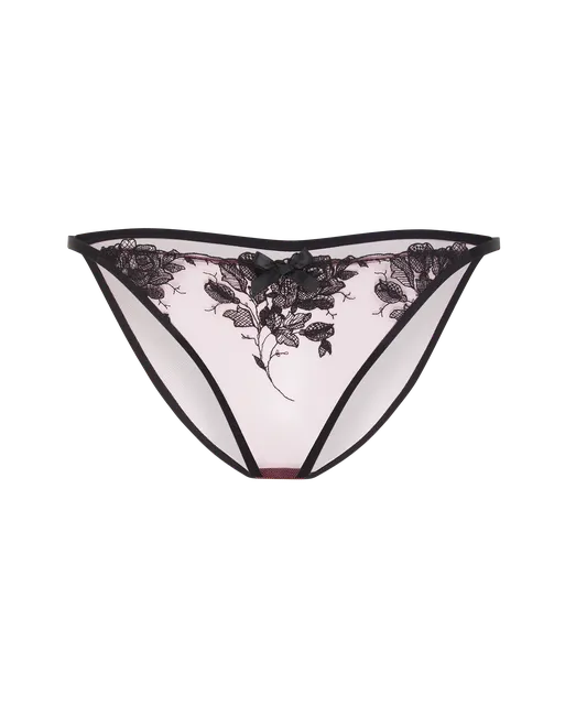 Elvie Full Brief Pink/Black | Agent Provocateur