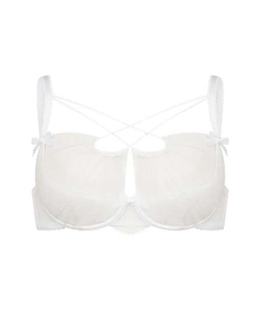 Halley High Neck Underwired Bra  White | Agent Provocateur