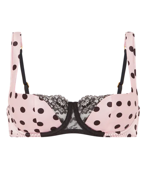 Rivere Balconette Underwired Bra  Pink/Black | Agent Provocateur