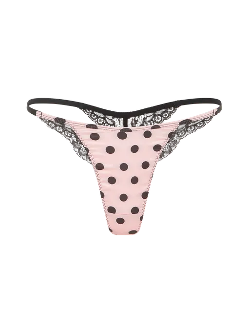 Rivere Thong Pink/Black | Agent Provocateur