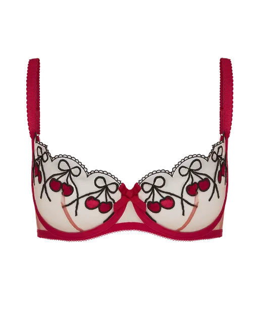 Avalee Plunge Underwired Bra Red | Agent Provocateur