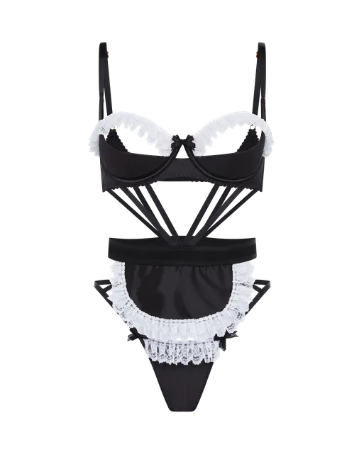 Bonnie Playsuit Black/White | Agent Provocateur