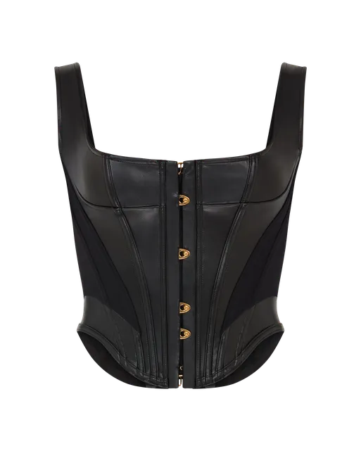 Zena Pvc Corset Top Black | Agent Provocateur