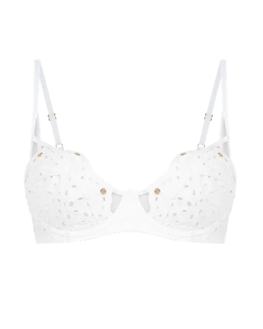 Nicoletti Plunge Underwired Bra White | Agent Provocateur