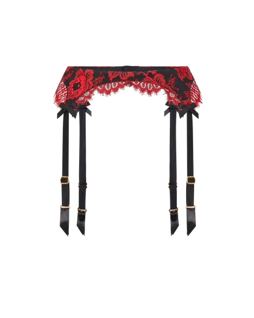 Solanna Suspender Red/Black | Agent Provocateur