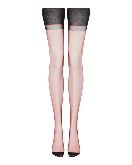 Gia Stockings Burgundy/Black | Agent Provocateur