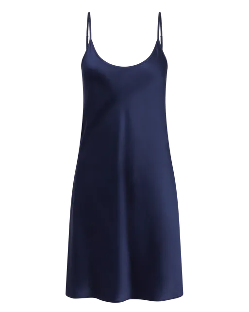 Cecily Short Slip Dress Navy/Navy | Agent Provocateur