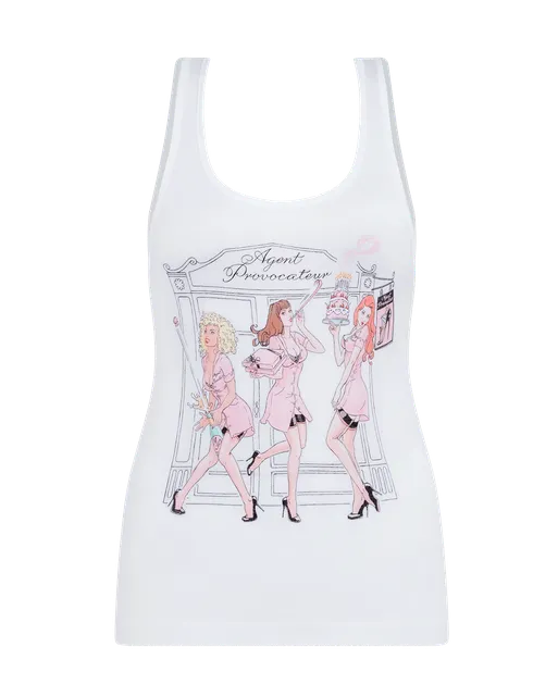 30th Gurty Vest White/Multi | Agent Provocateur