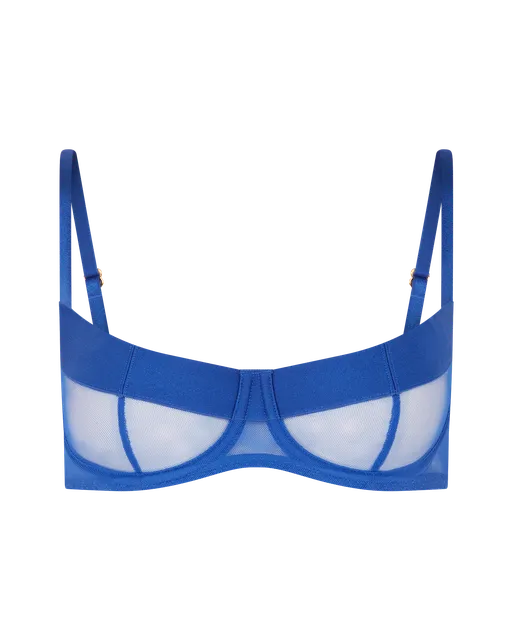 Caity Demi Cup Underwired Bra Cobalt/Cobalt | Agent Provocateur