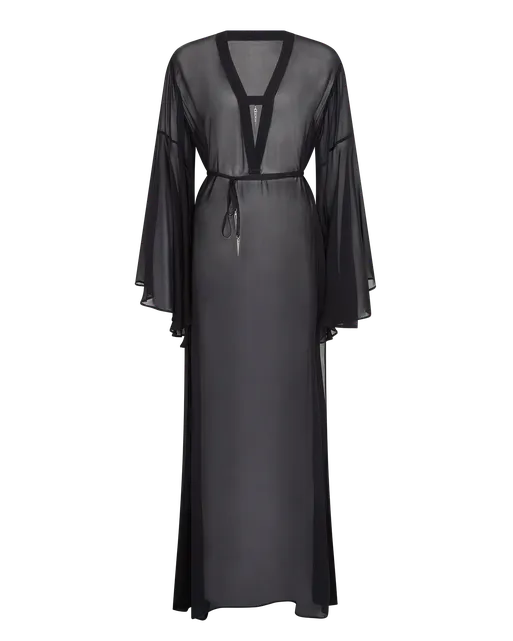 Amalia Long Kaftan  Black | Agent Provocateur