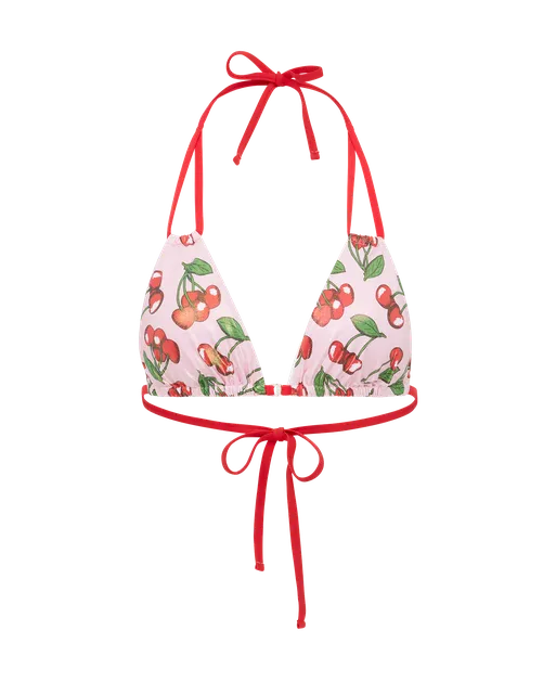 Calli Bikini Top Baby Pink / Red | Agent Provocateur