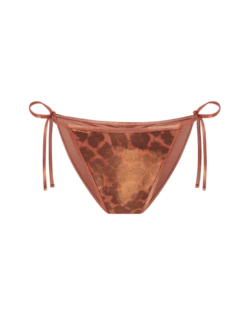 Cayla Bikini Bottoms  Black/Leopard | Agent Provocateur