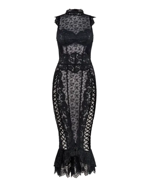 Chrissi Long Dress Black | Agent Provocateur