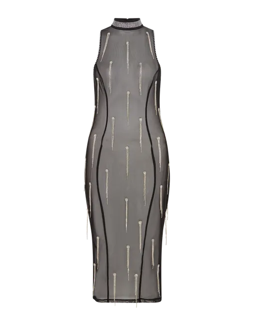 Crystalina Midi Dress Black | Agent Provocateur