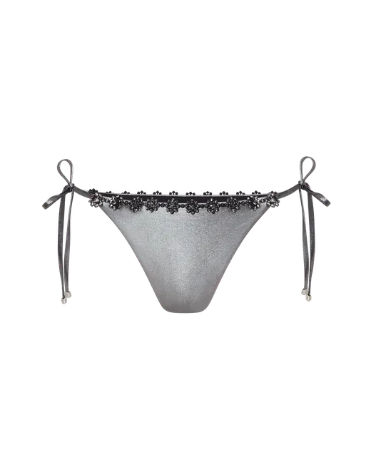 Maiya Bikini Thong Black/Silver | Agent Provocateur