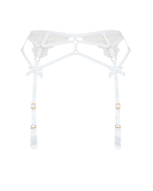 Melanie Suspender White/Sand | Agent Provocateur