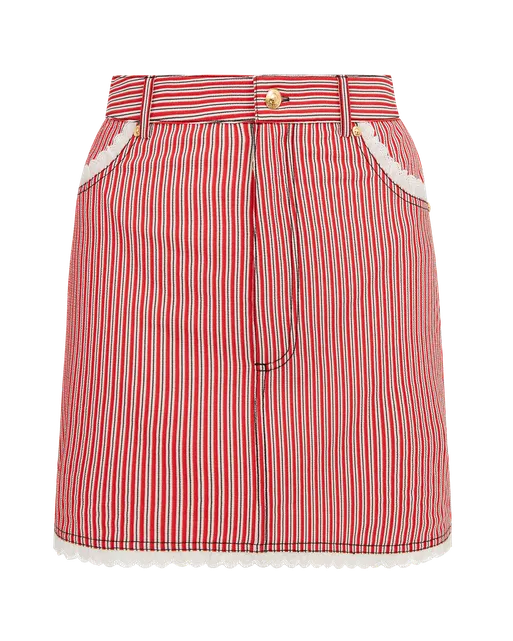 Milli Skirt & Scrunchie White/Red | Agent Provocateur