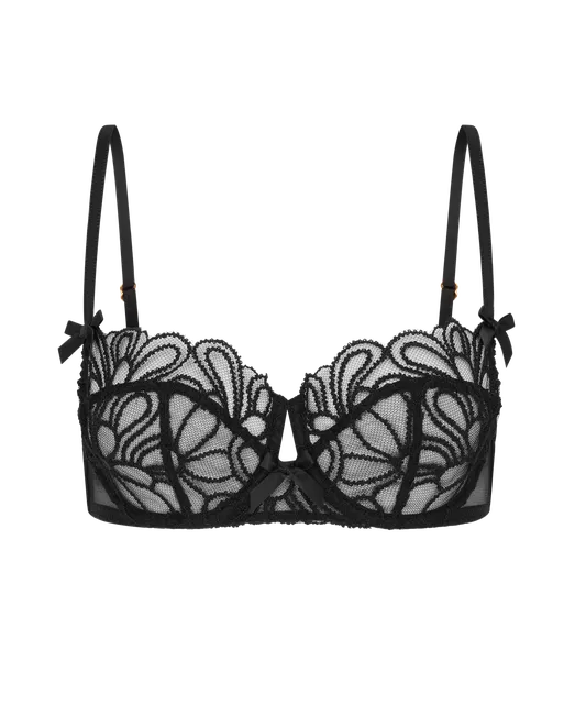 Nelle Balconette Underwired Bra Black | Agent Provocateur