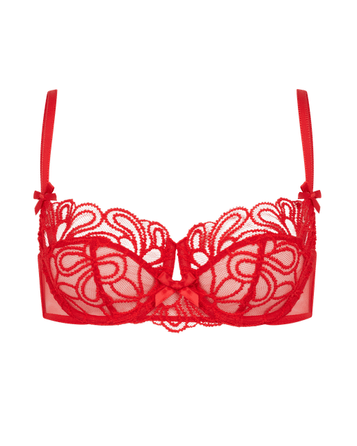 Nelle Balconette Underwired Bra Red | Agent Provocateur
