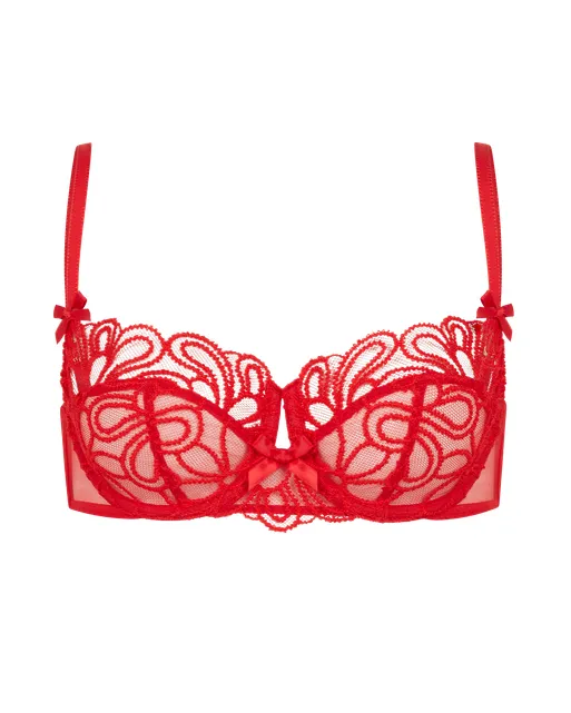 Nelle Balconette Underwired Bra Red | Agent Provocateur