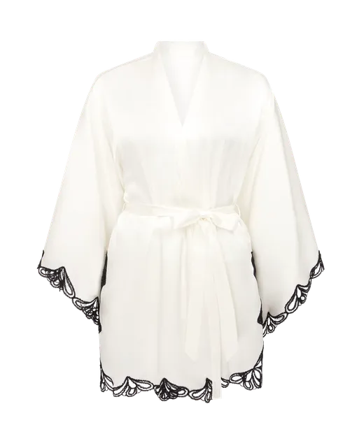 Nelle Kimono Ivory/Black | Agent Provocateur