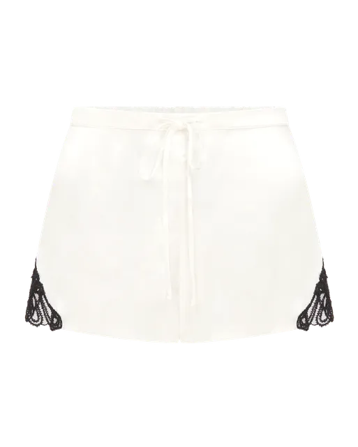 Nelle Shorts Ivory/Black | Agent Provocateur