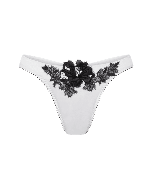 Penelopi Thong Ivory/Black | Agent Provocateur